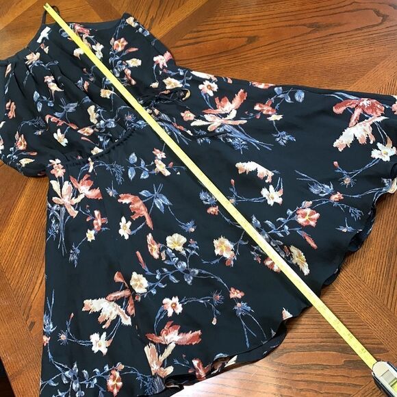 JOIE Makana Floral Dress halter dress elastic waist pleated neckline lined Small - Picture 8 of 11